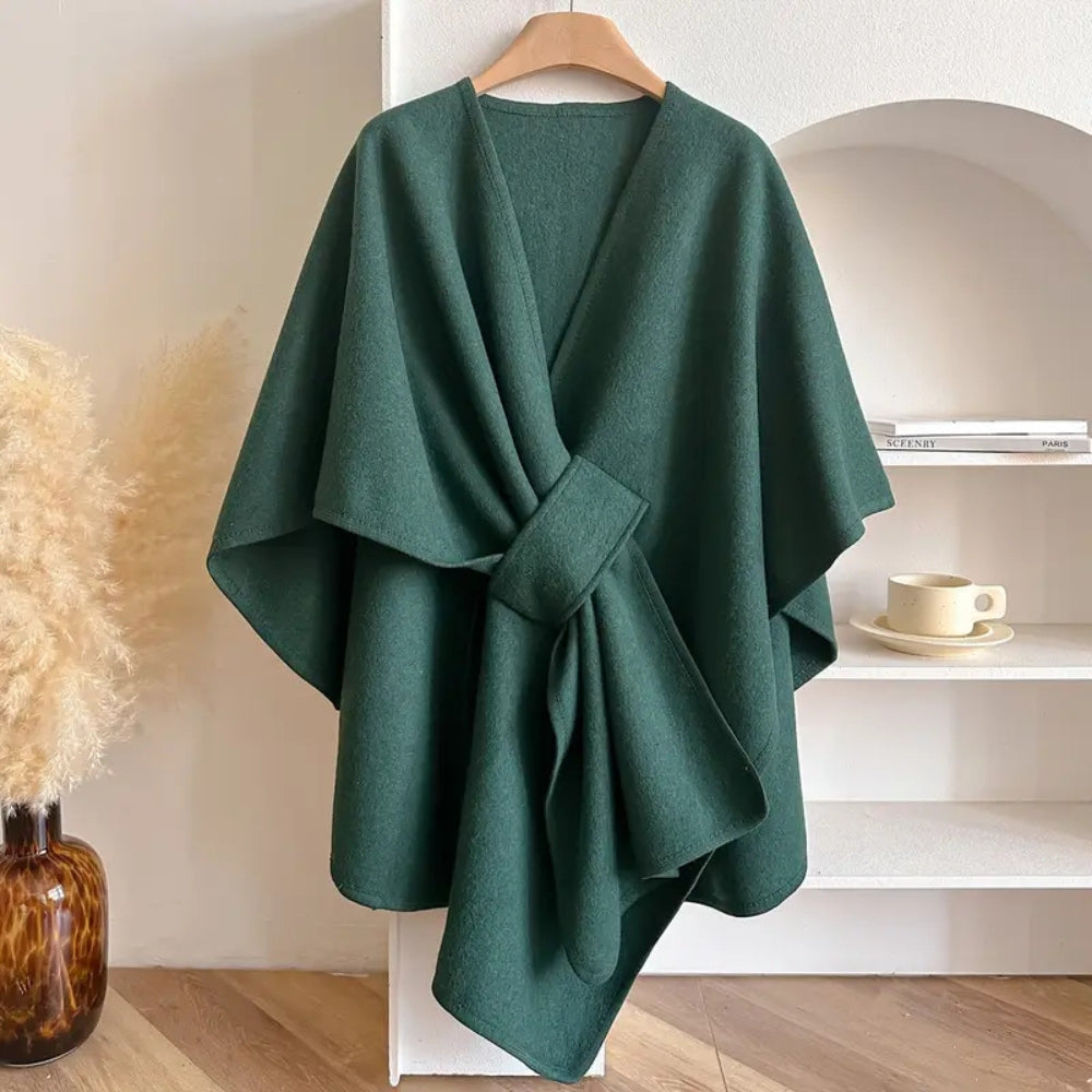 Womens Poncho Shawl Coat Acrylic Windproof Wrap