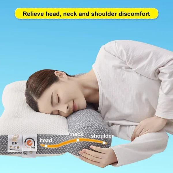 Contour Neck Pillow Soy Fiber Fill for Side and Back Sleepers
