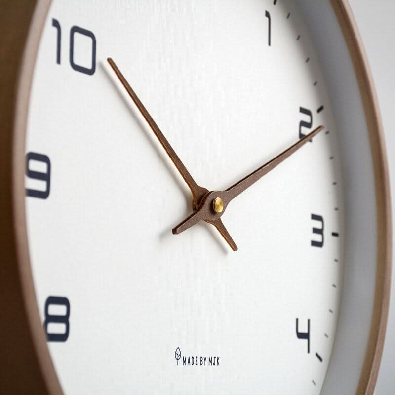 Wooden Wall Clock Silent Non Ticking Scandinavian Minimalist