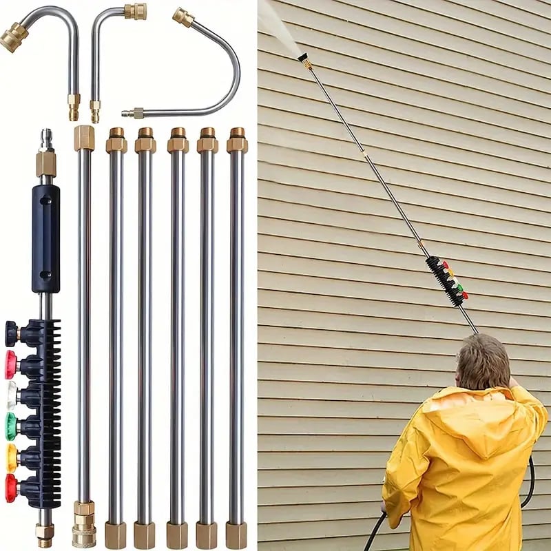 Telescoping Pressure Washer Wand 4000 PSI Gutter Cleaning Kit