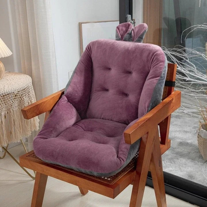 Chair Seat Cushion Velvet with Non Slip Base and Straps