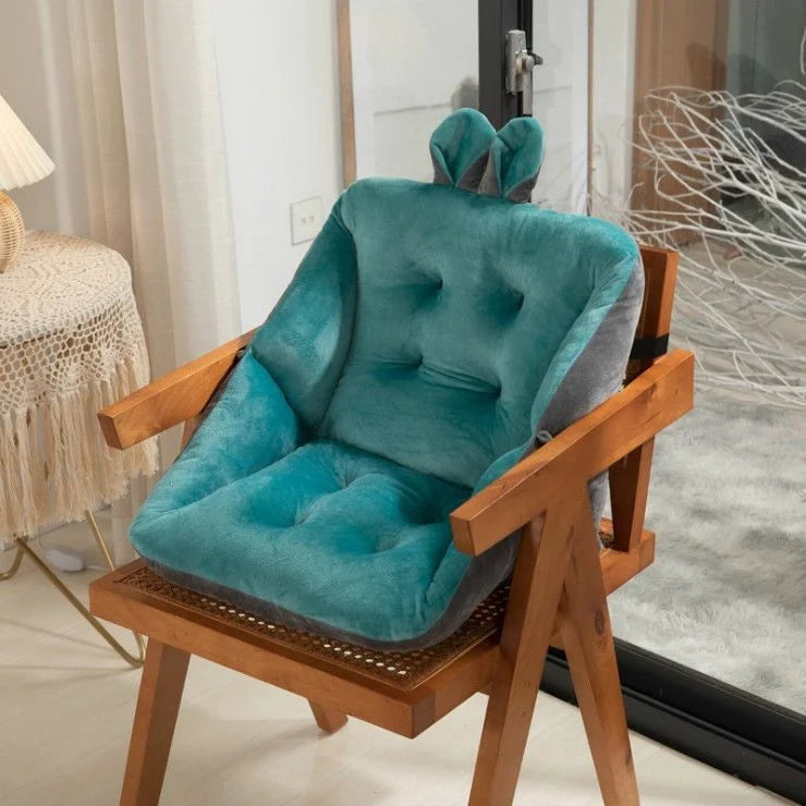 Chair Seat Cushion Velvet with Non Slip Base and Straps