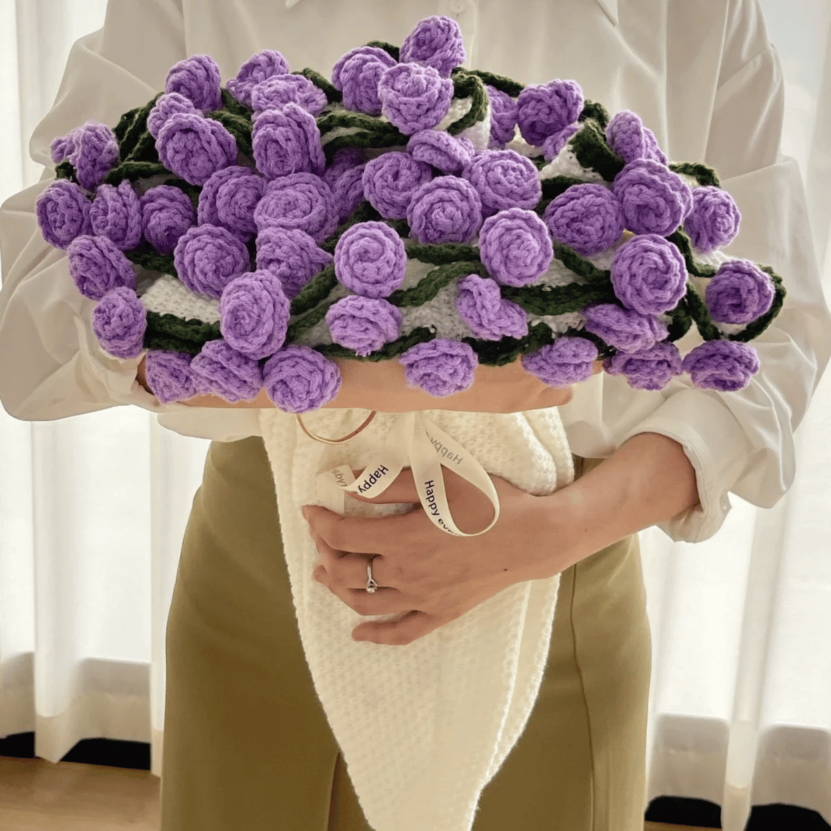 Flower Bouquet Blanket Hand-Rolled Keepsake Gift