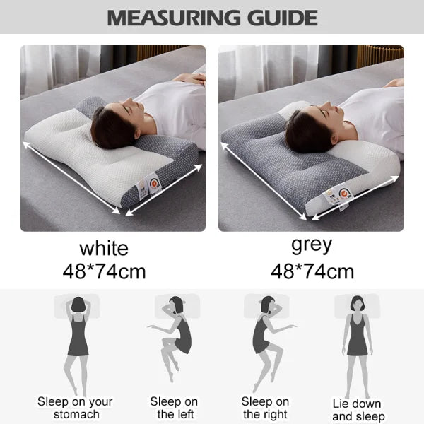Contour Neck Pillow Soy Fiber Fill for Side and Back Sleepers