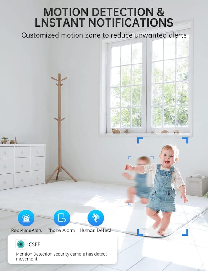 Light Bulb Security Camera 1080P WiFi 360 Pan Two-Way Audio