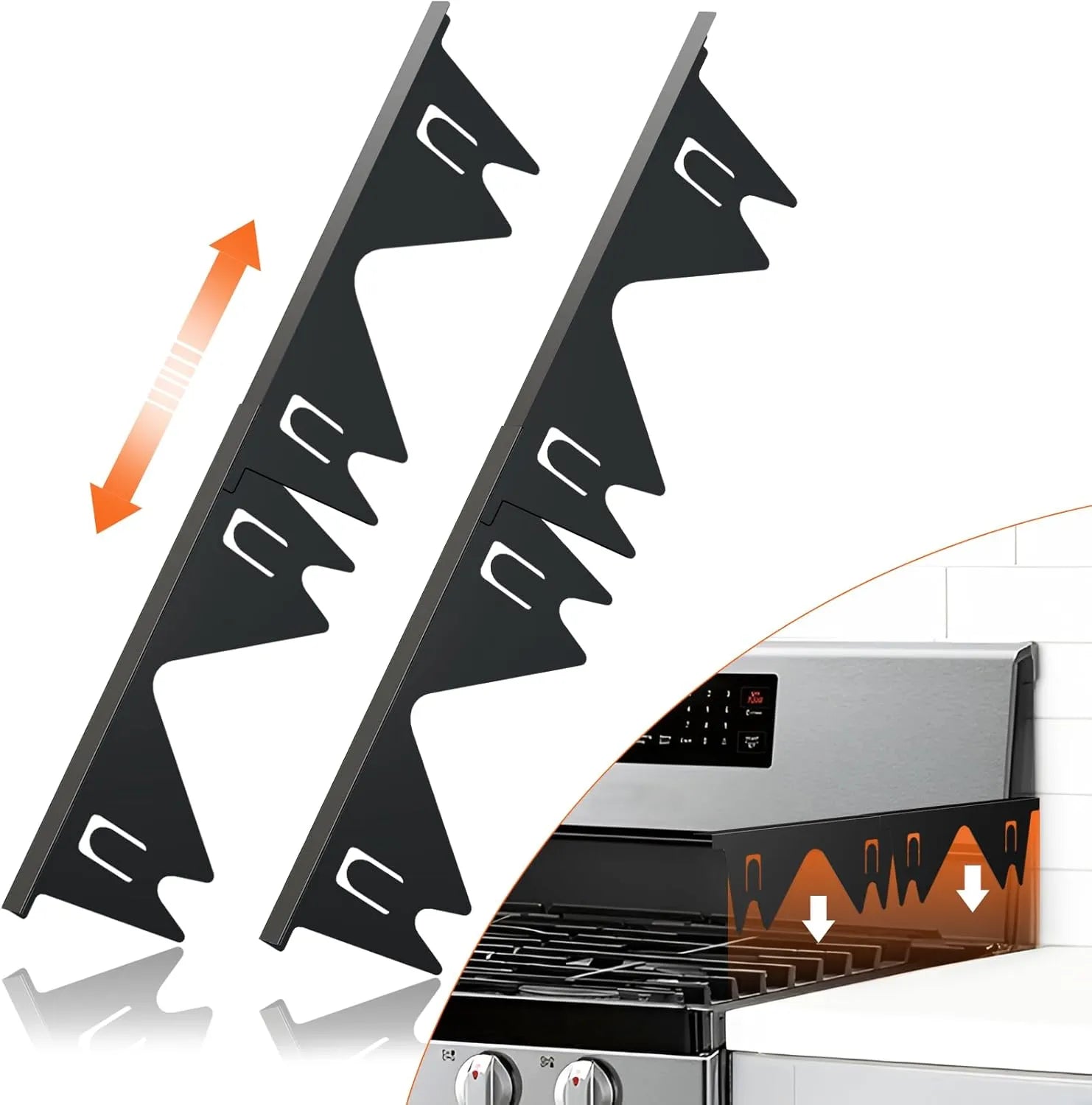 Stove Gap Covers Stainless Steel Expandable L Shaped
