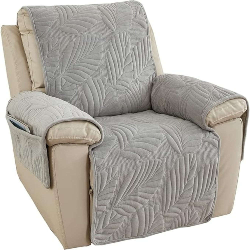 Recliner Slipcover Leaf Print Universal Fit