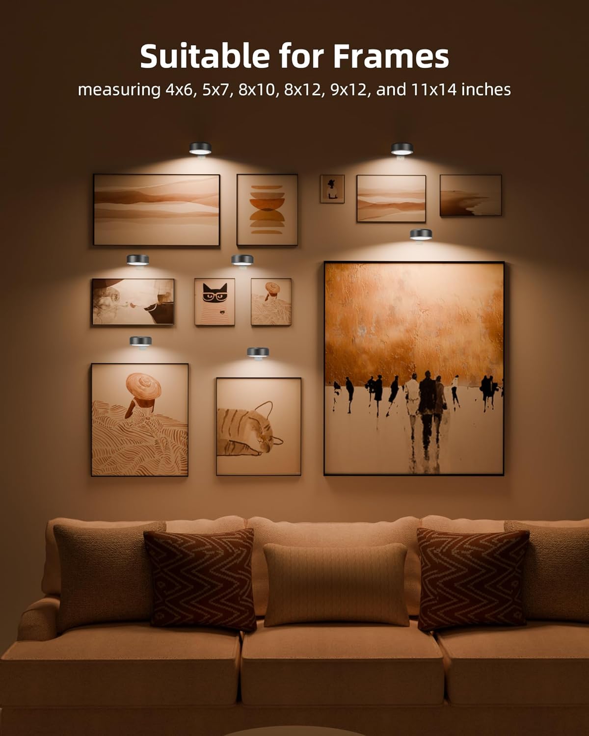 Picture Light Battery Operated Rechargeable Dimmable with Remote for Wall Art