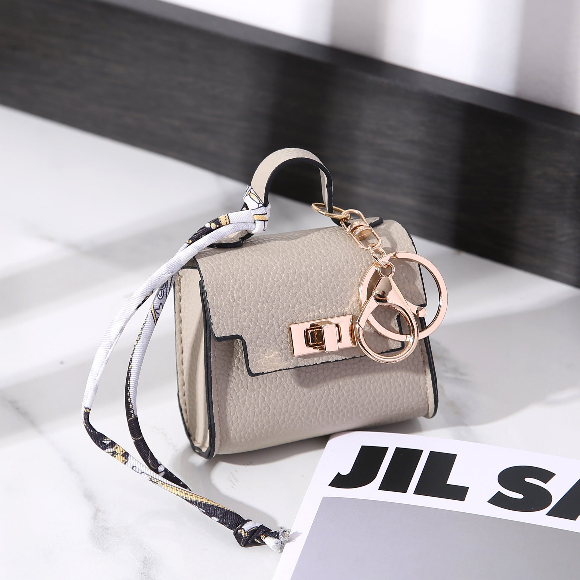 Mini Purse Keychain Bag Charm with Twist Lock Pouch