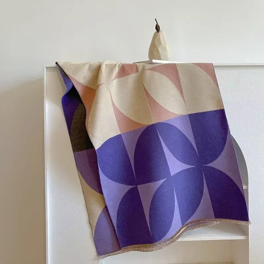 Reversible Poncho Scarf Microfiber Oversized Wrap
