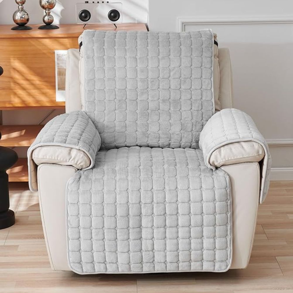 Recliner Cover Quilted with Side Storage Pocket