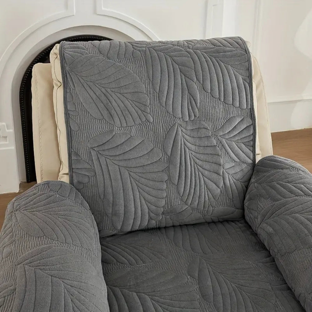 Recliner Slipcover Leaf Print Universal Fit