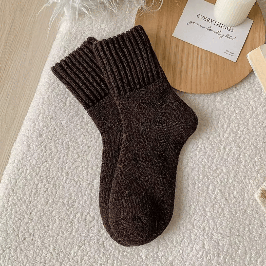 Knitted Winter Socks 5 Pairs Womens Thick Soft