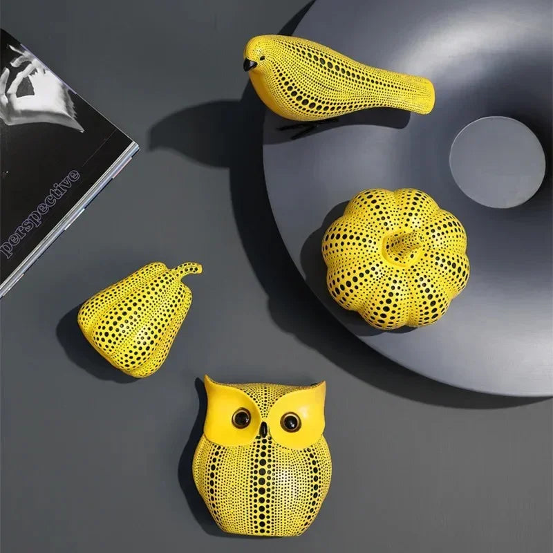 Polka Dot Decorative Figurine for Shelf and Desk