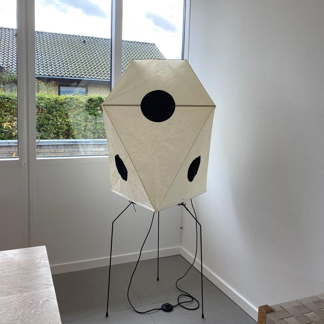 Washi Paper Floor Lamp Mulberry Paper Shade Standing Light Living Room