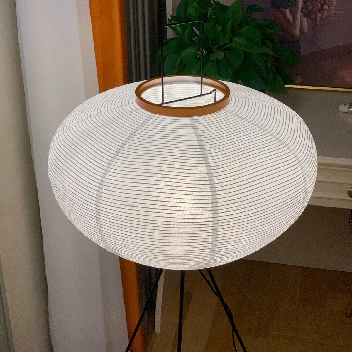 Washi Paper Floor Lamp Mulberry Paper Shade Standing Light Living Room