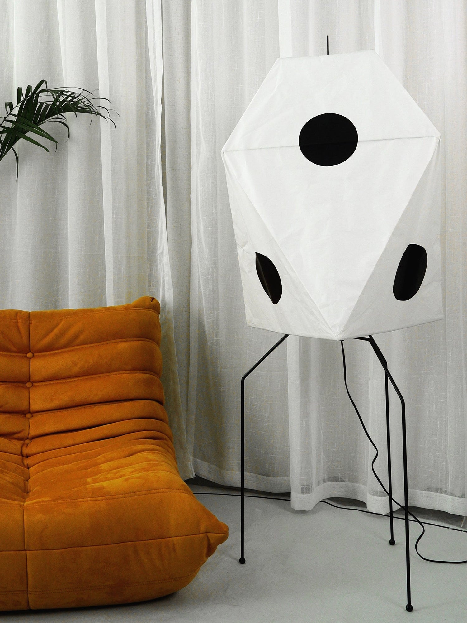 Washi Paper Floor Lamp Mulberry Paper Shade Standing Light Living Room
