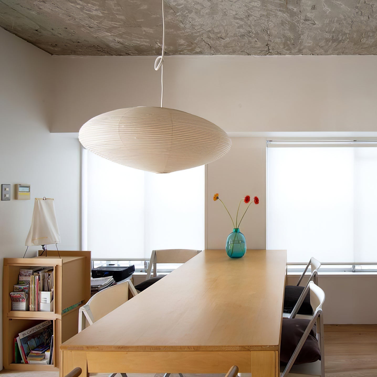 Washi Paper Pendant Light Mulberry Paper Shade for Dining Room