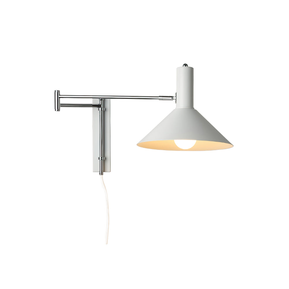 Adjustable Arm Plug In Wall Lamp Swing Reading Sconce No Wiring Needed