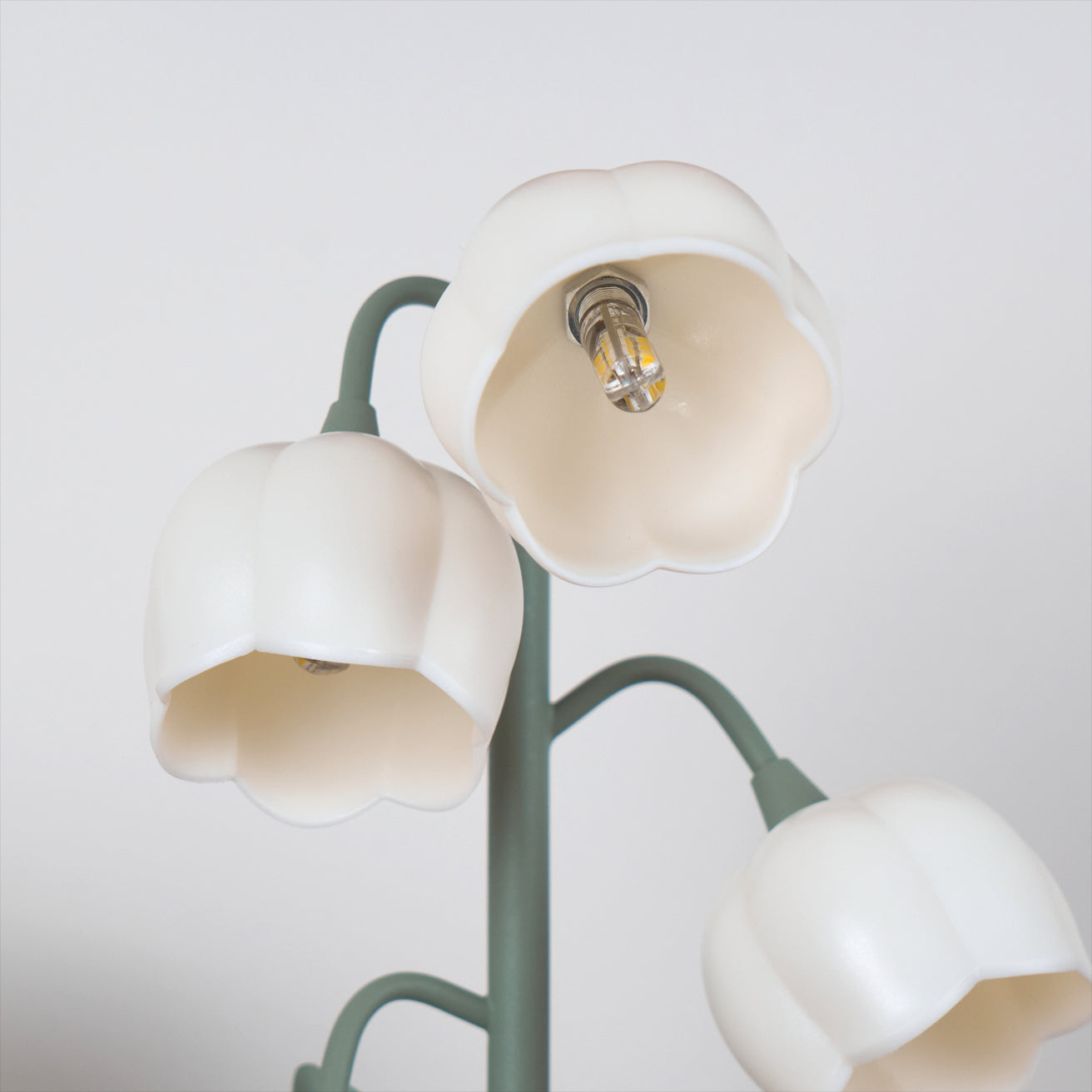 Small Bell Table Lamp Orchid Pattern Shade Bulb Included Accent Light