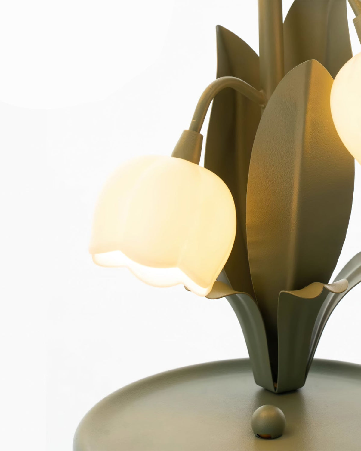 Small Bell Table Lamp Orchid Pattern Shade Bulb Included Accent Light