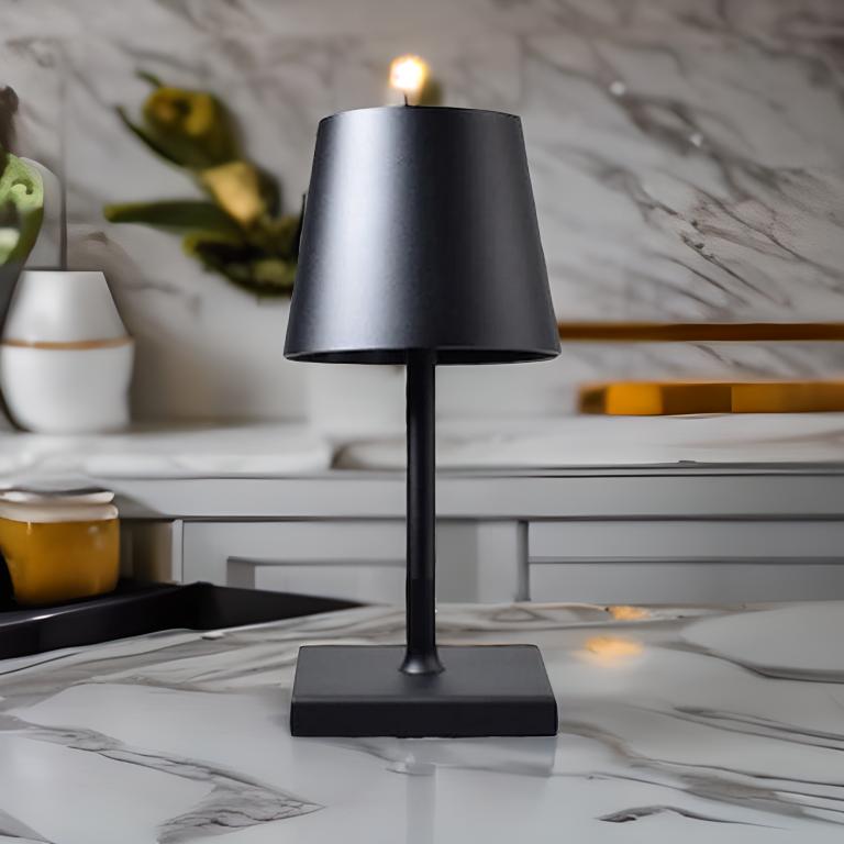 Small Cordless Table Lamp Waterproof IP66 Touch Dimmable for Bath and Patio