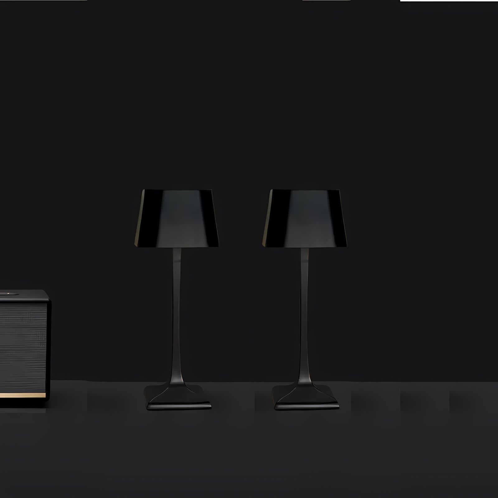 Cordless Table Lamp Two Tone Metal Rechargeable Dimmable for Living Room