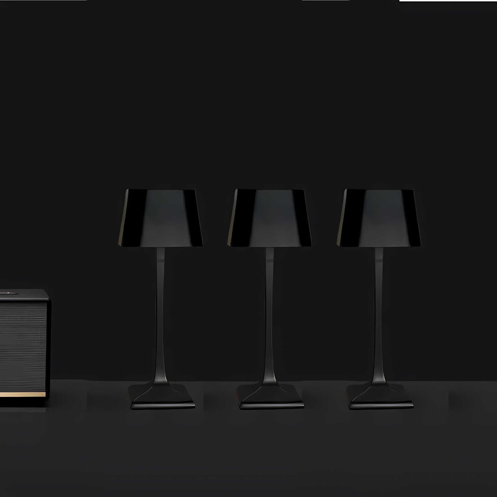 Cordless Table Lamp Two Tone Metal Rechargeable Dimmable for Living Room