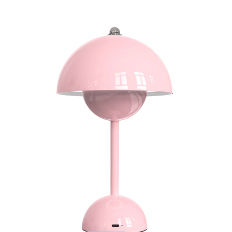 Blomsterpottebordlampe Trådløs LED med dobbelt kuppel