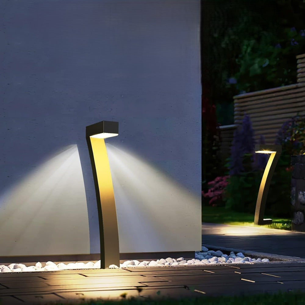 Buede LED solcellepullertlamper nedadgående stibelysningssæt
