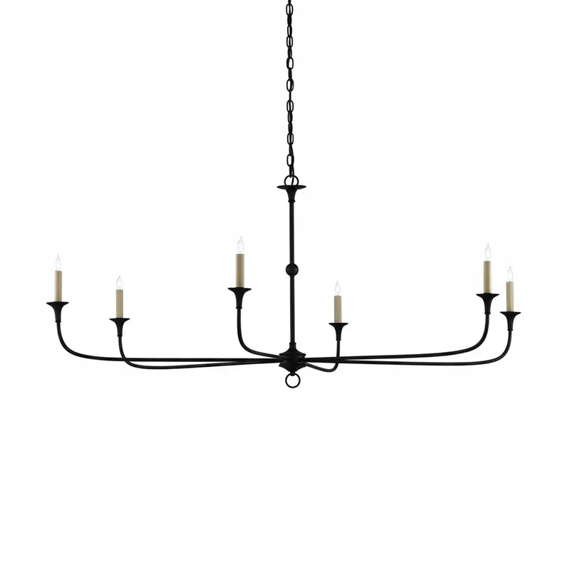 Brass Candle Chandelier Antique Hand Finished Arms for Dining Room