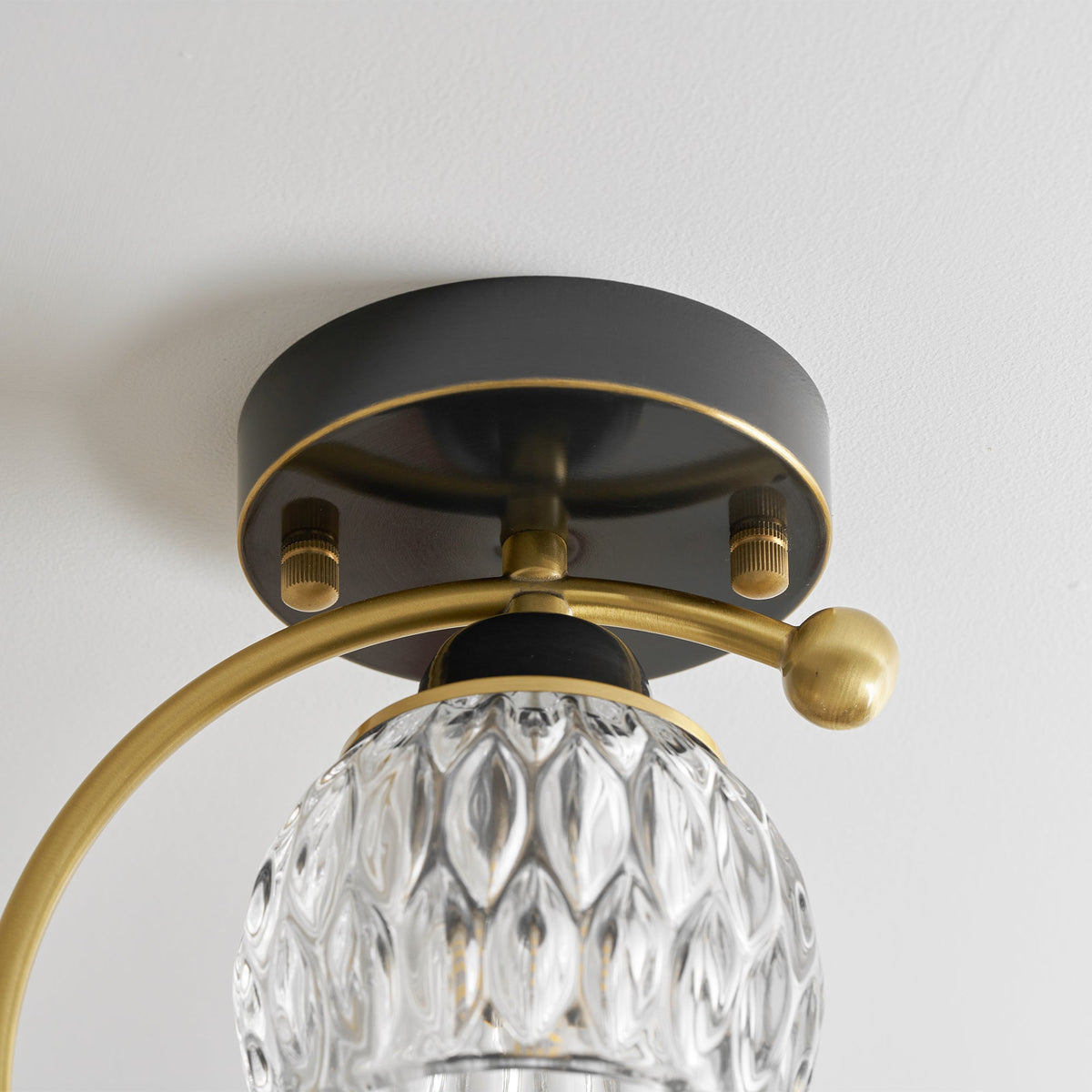 Ceramic Bird Ceiling Light Brass Frame Bud Glass Shades Entryway