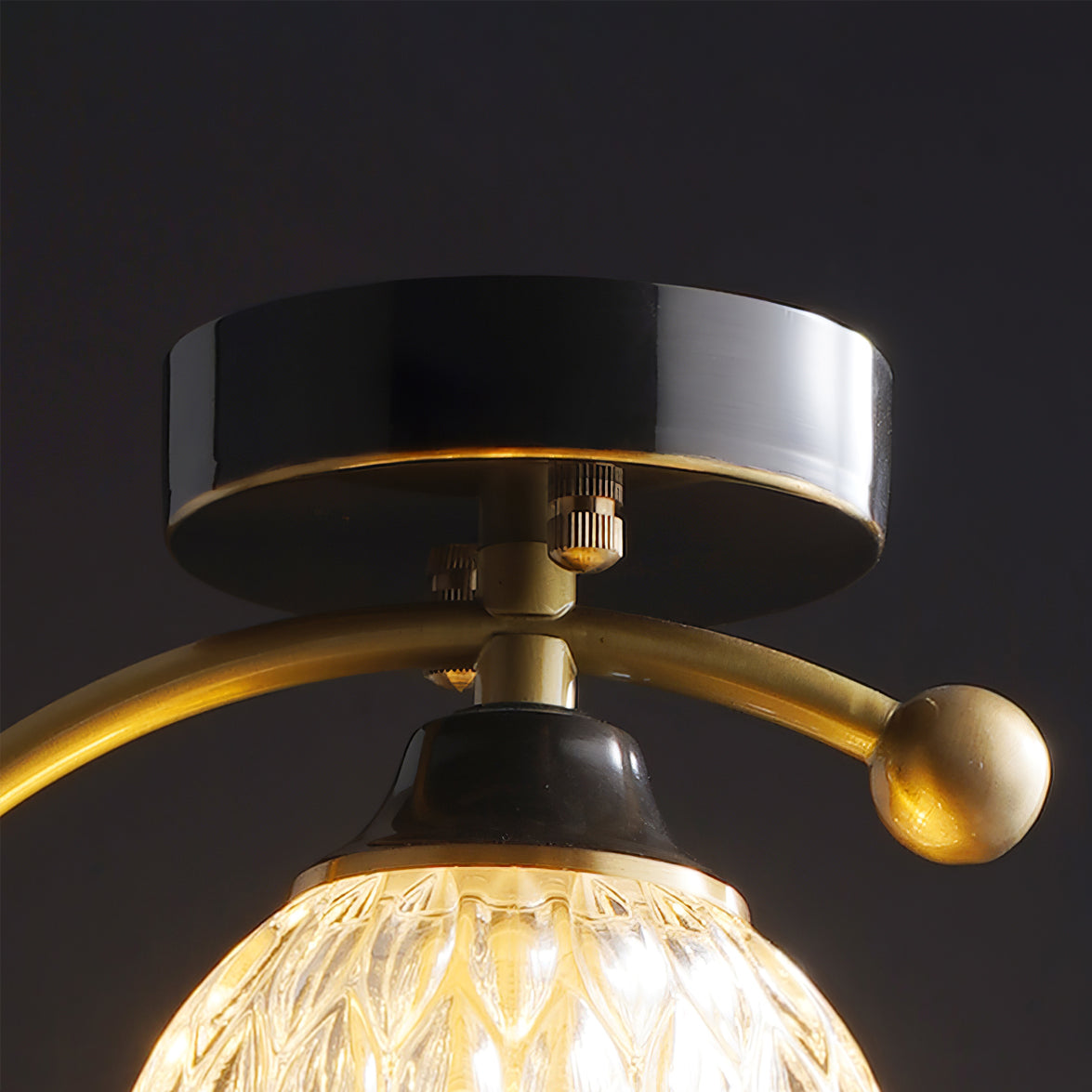 Ceramic Bird Ceiling Light Brass Frame Bud Glass Shades Entryway