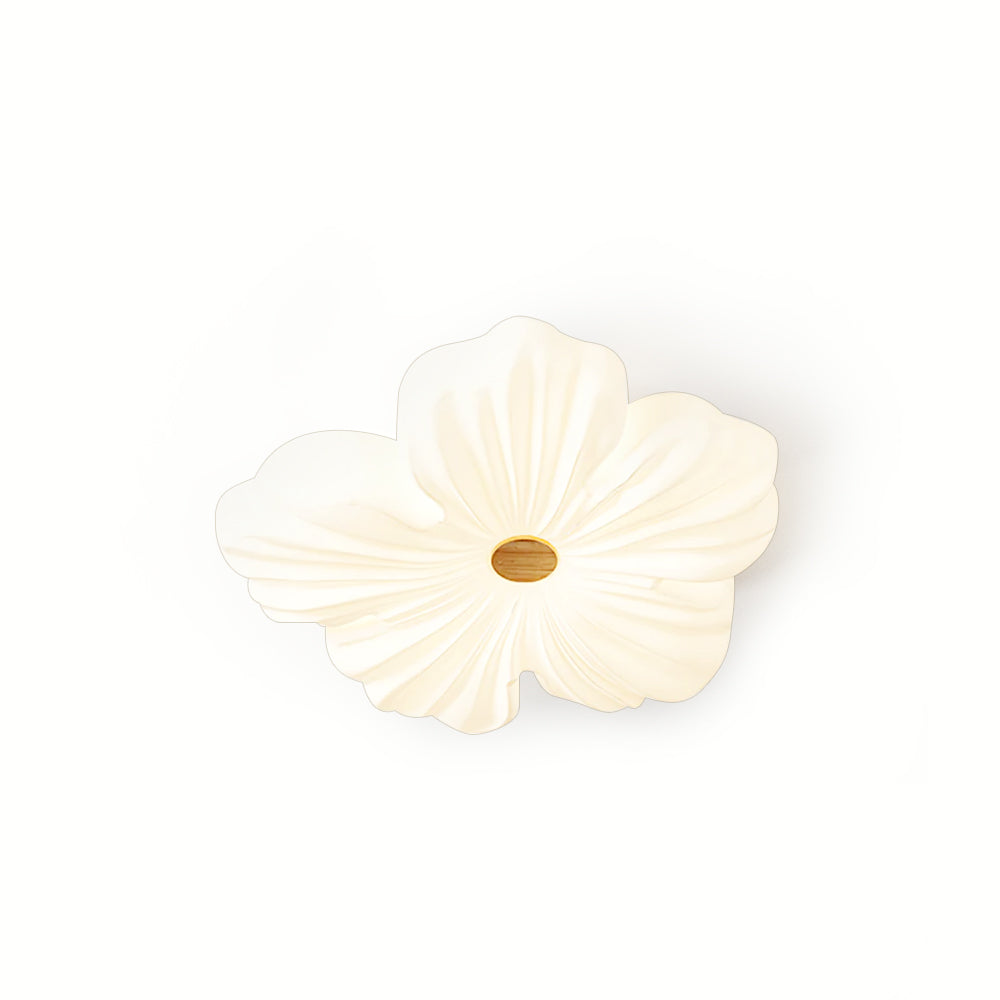 Flower Ceiling Light LED Sculpted Petal Shade Dimmable Bedroom