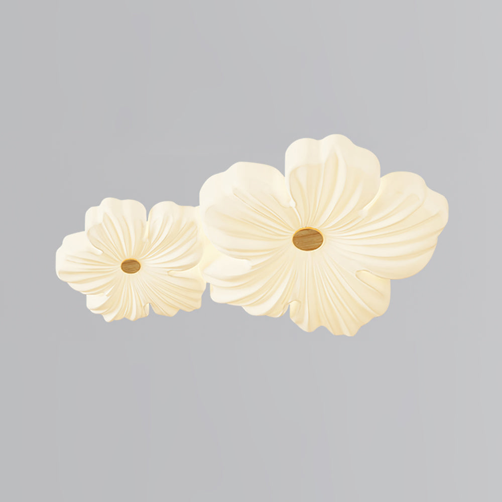 Flower Ceiling Light LED Sculpted Petal Shade Dimmable Bedroom