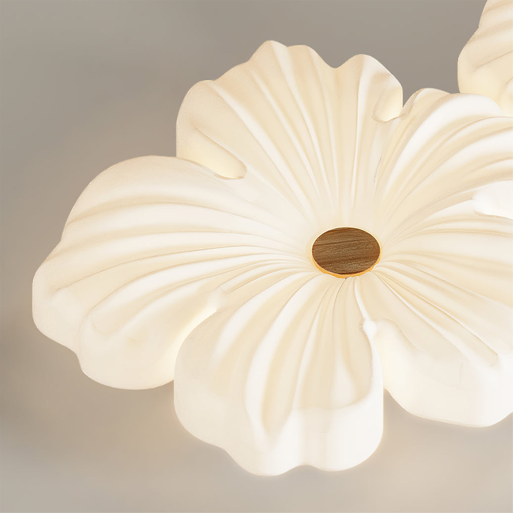 Flower Ceiling Light LED Sculpted Petal Shade Dimmable Bedroom