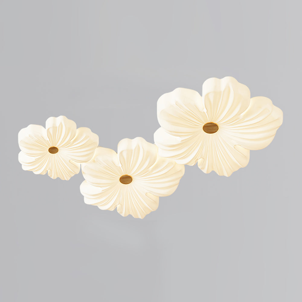 Flower Ceiling Light LED Sculpted Petal Shade Dimmable Bedroom