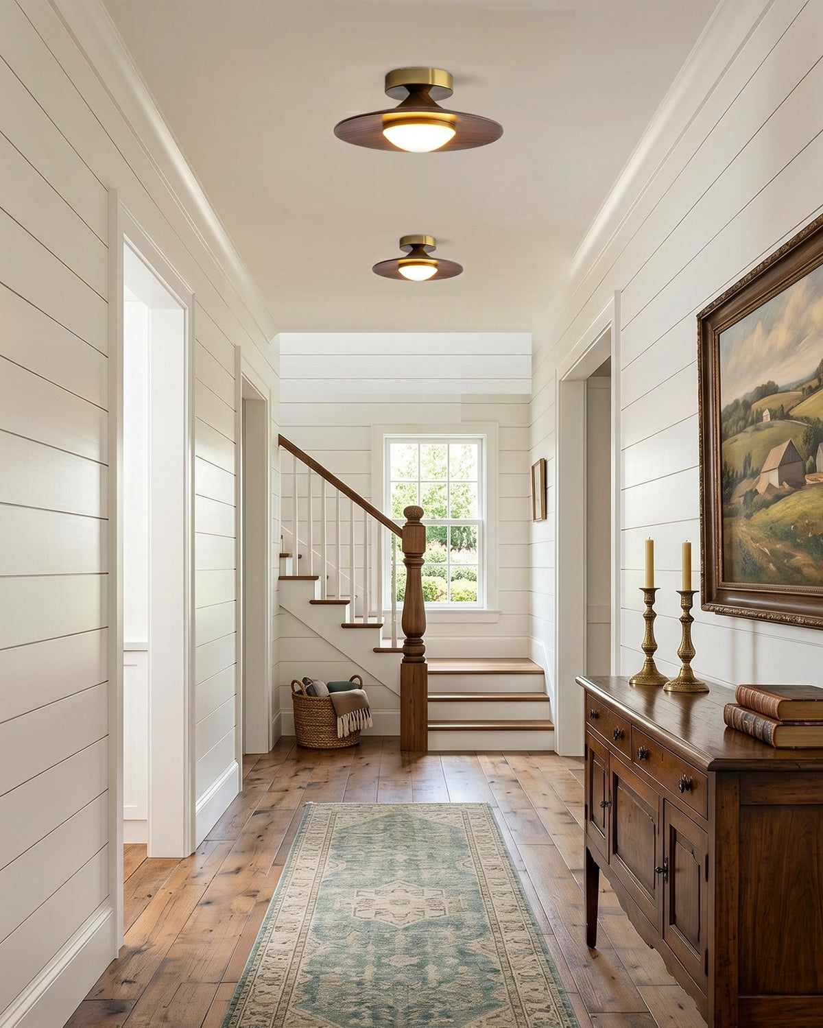 Compact Flush Mount Ceiling Light Integrated LED Dimmable for Entryway