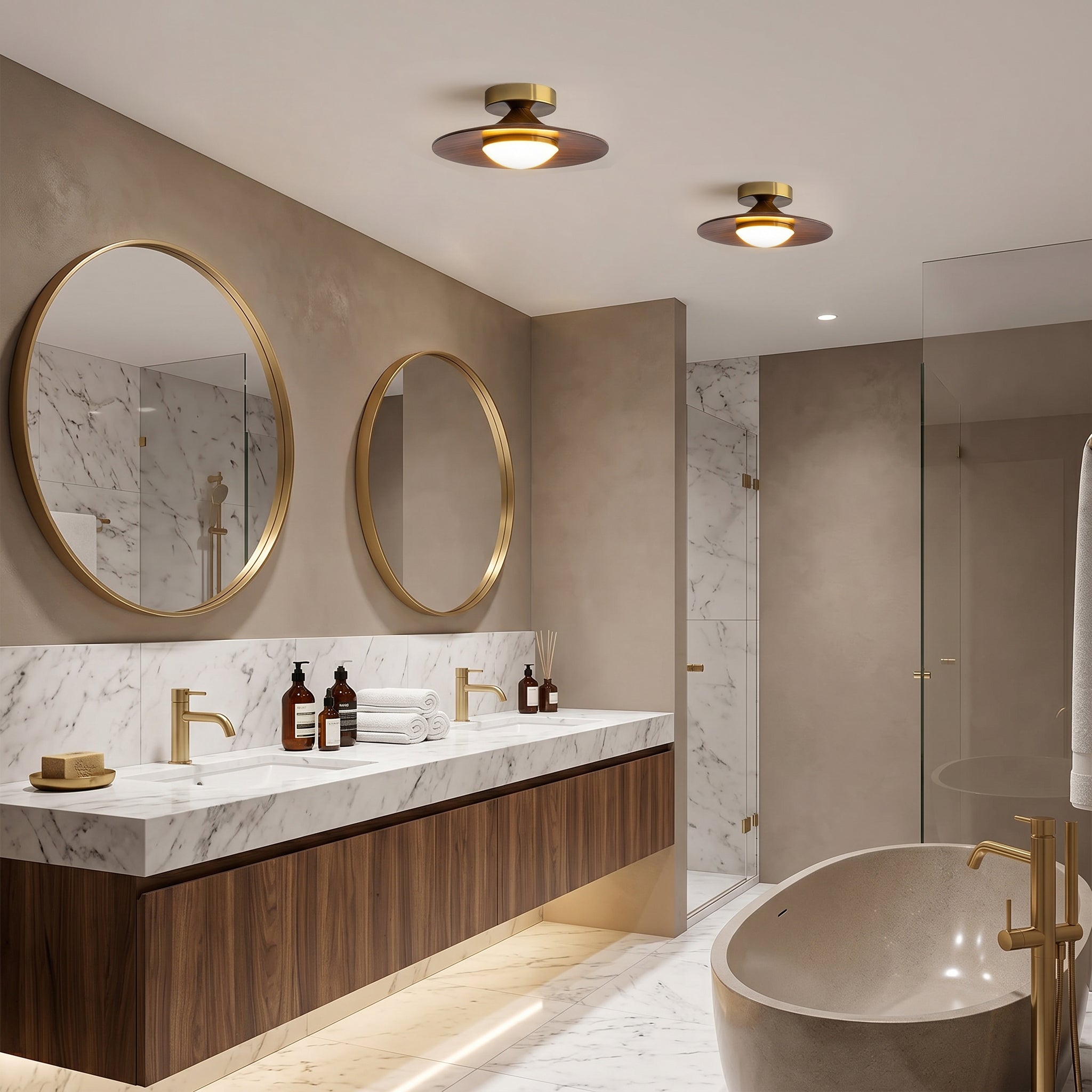 Compact Flush Mount Ceiling Light Integrated LED Dimmable for Entryway