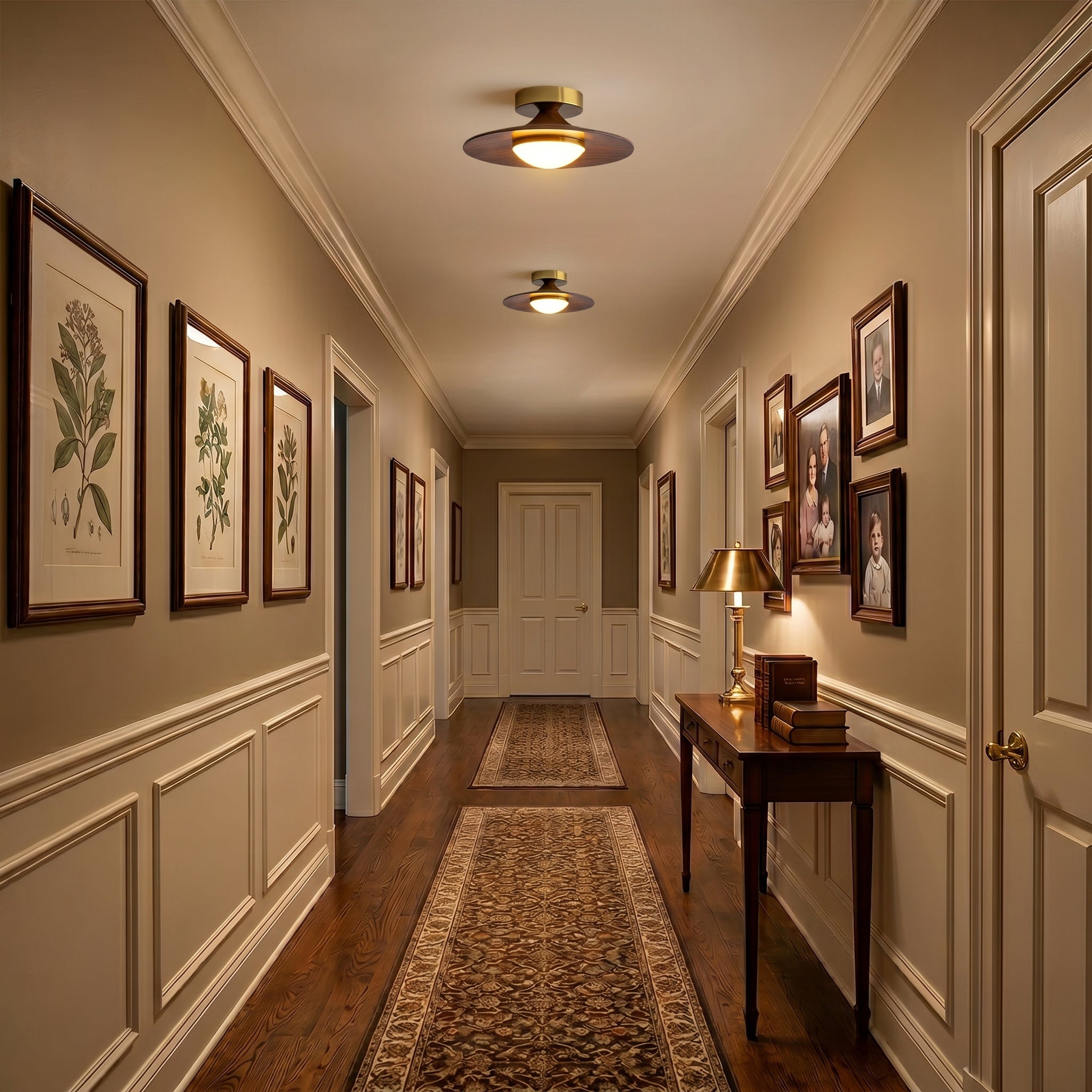 Compact Flush Mount Ceiling Light Integrated LED Dimmable for Entryway