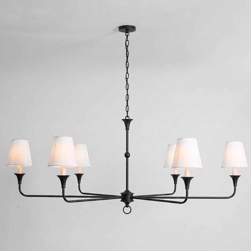 Brass Candle Chandelier Antique Hand Finished Arms for Dining Room