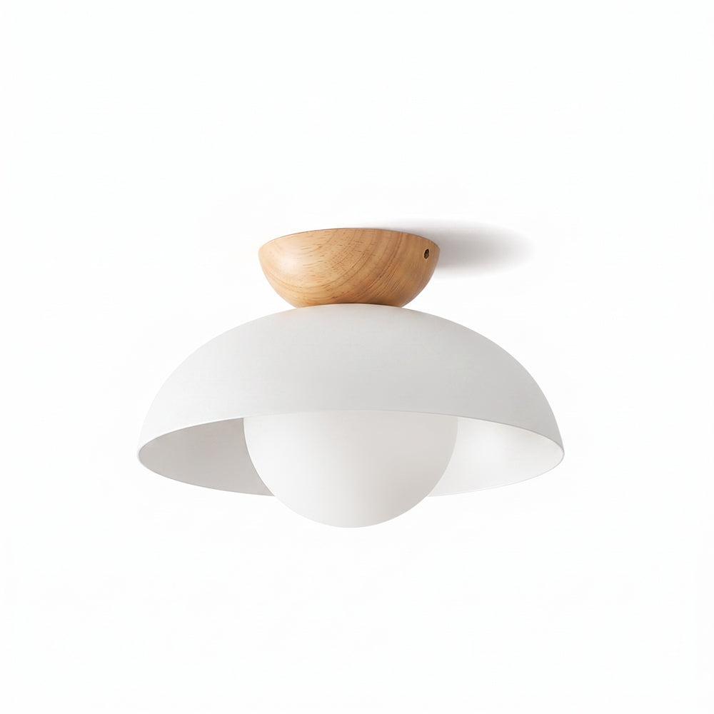 Sloped Ceiling Light Fixture White Glass Shade E26 Base Vaulted Room