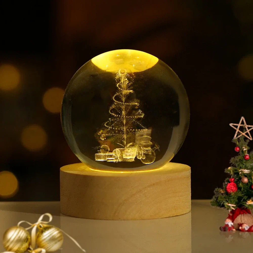 Dekorativ LED natlampe med solsystemmotiv