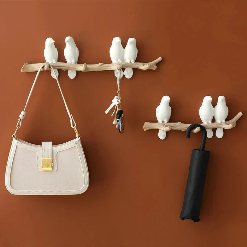 Dekorativ vægmonteret træfuglekrog