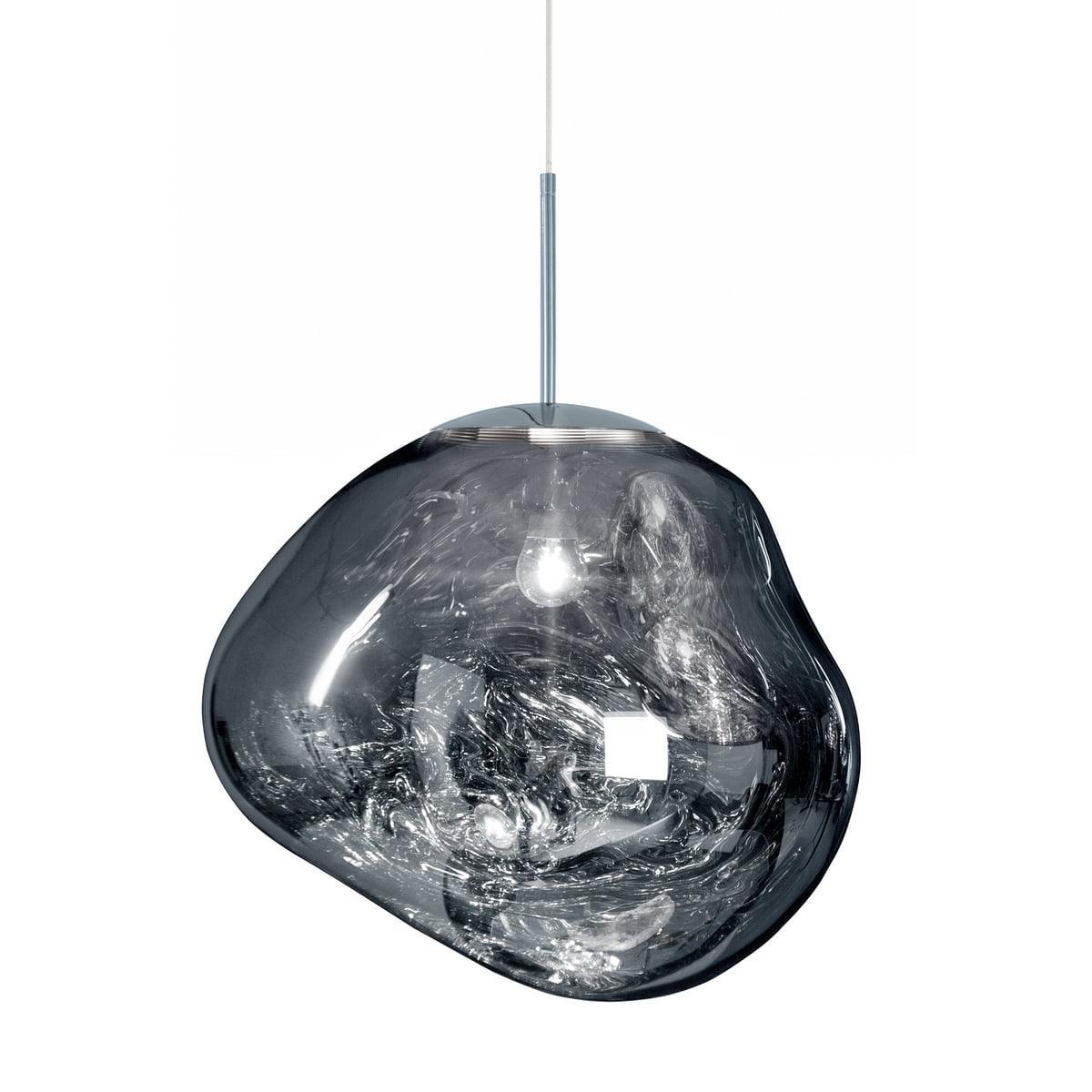 Dekorativt hængelampesæt med design i smeltet glas og LED belysning