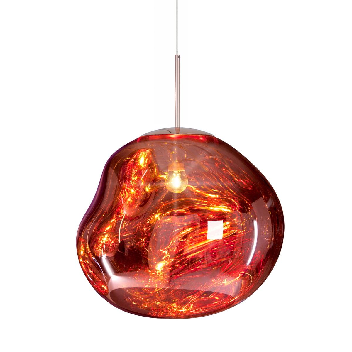 Dekorativt hængelampesæt med design i smeltet glas og LED belysning