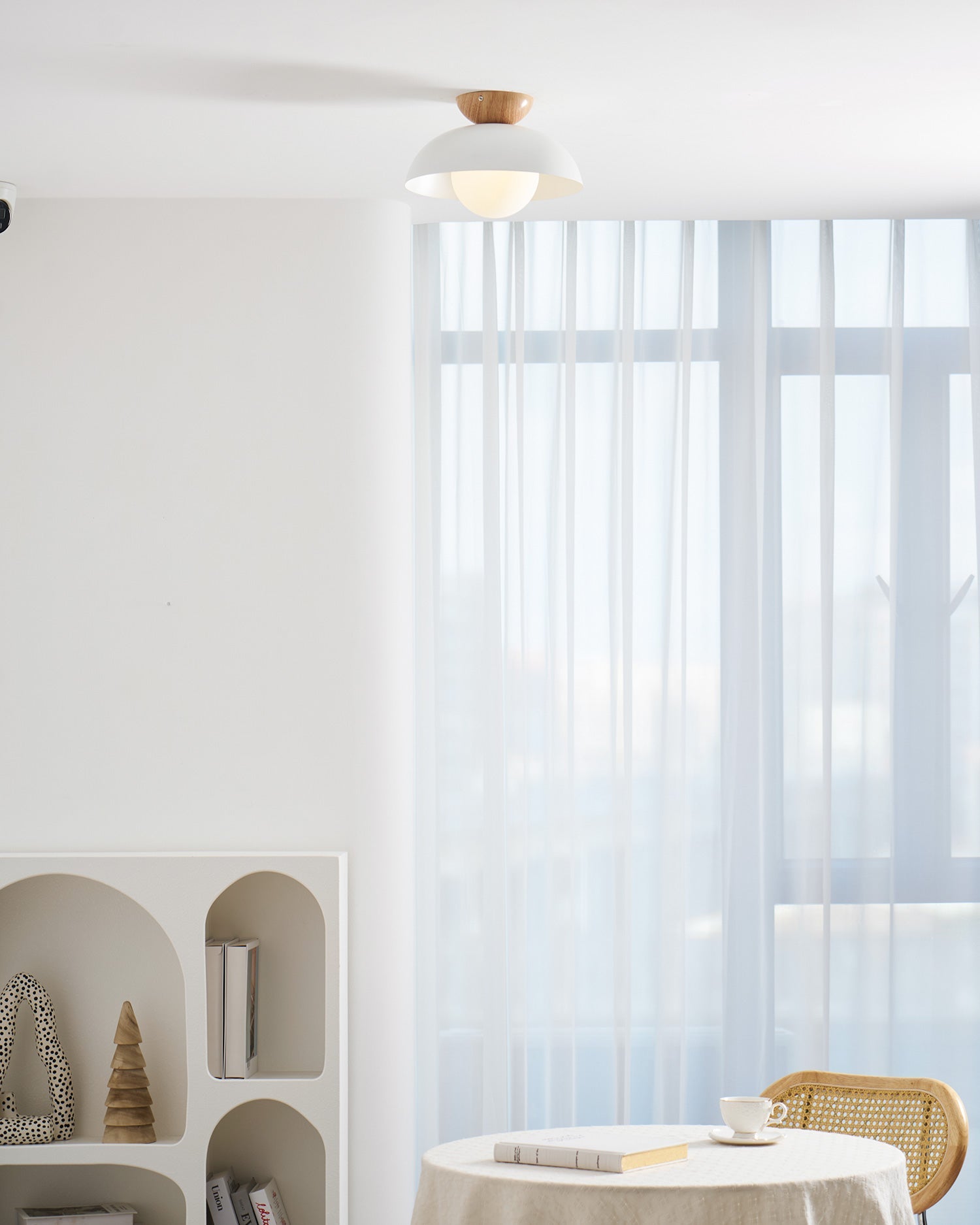 Sloped Ceiling Light Fixture White Glass Shade E26 Base Vaulted Room
