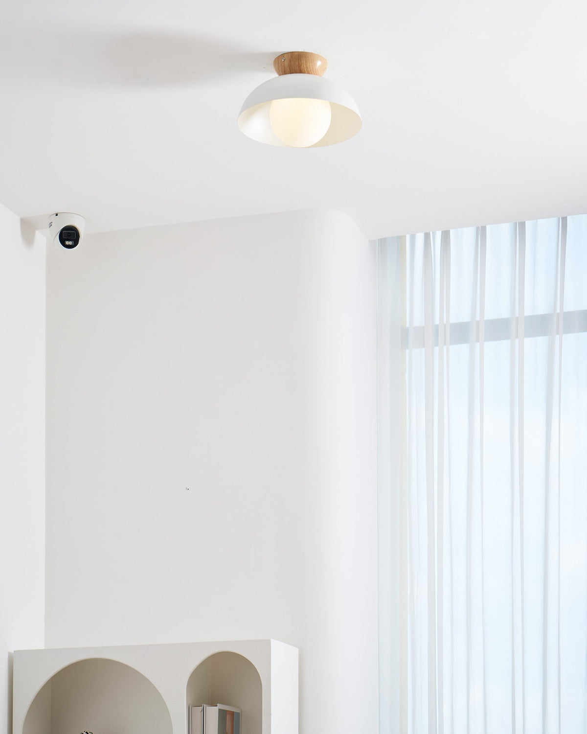 Sloped Ceiling Light Fixture White Glass Shade E26 Base Vaulted Room