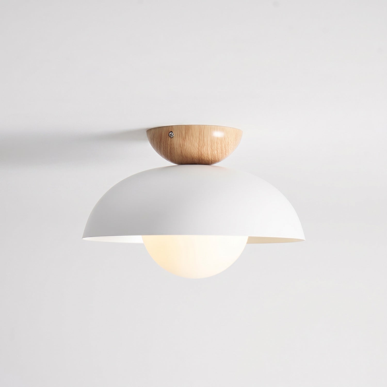 Sloped Ceiling Light Fixture White Glass Shade E26 Base Vaulted Room