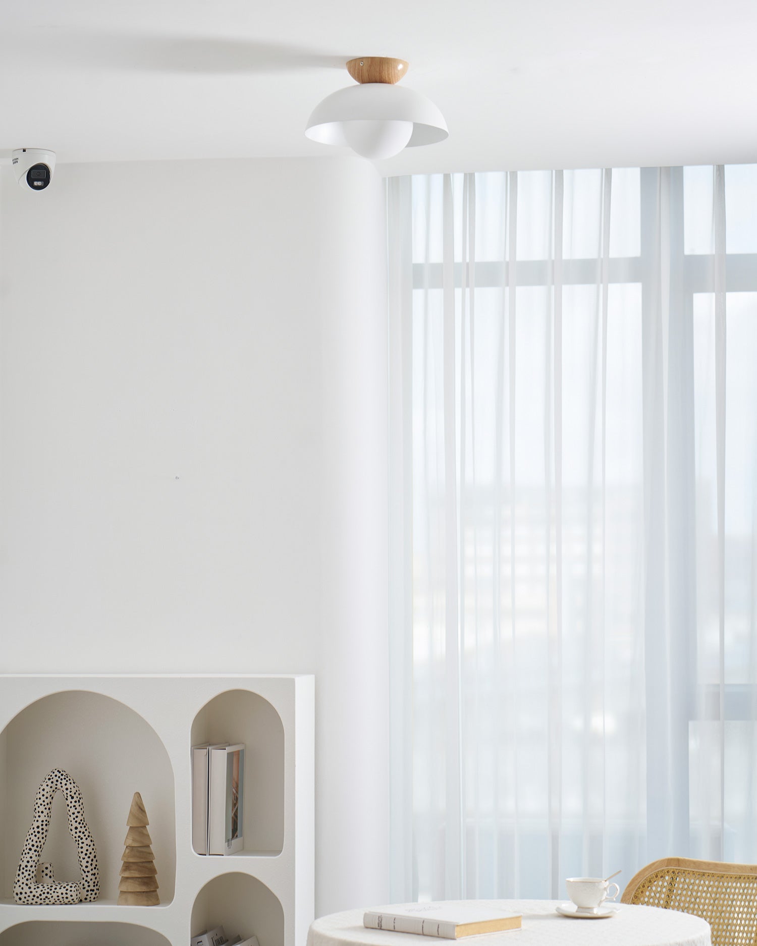Sloped Ceiling Light Fixture White Glass Shade E26 Base Vaulted Room